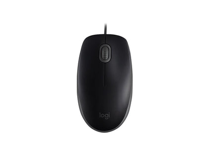 Logitech B110 Silent Wired Mouse - Black