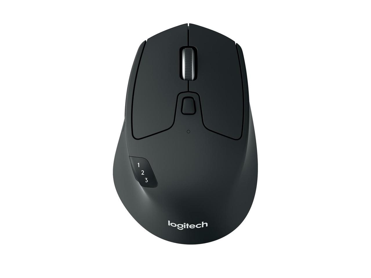 Logitech M720 Triathlon - Mouse - right-handed - optical - 7 buttons - wireless - Bluetooth, 2.4 GHz - USB wireless rece