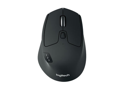 Logitech M720 Triathlon - Mouse - right-handed - optical - 7 buttons - wireless - Bluetooth, 2.4 GHz - USB wireless rece
