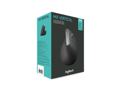 Logitech MX Vertical Advanced Ergonomic Wireless Bluetooth Mouse - Black