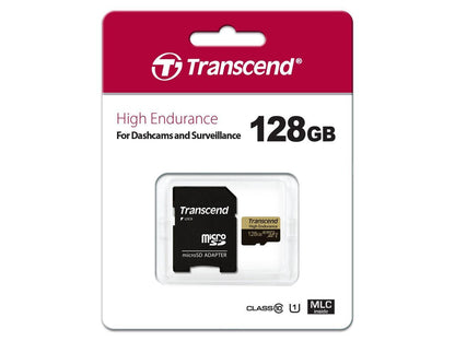 transcend ts128gusdxc10v information 128gb high endurance microsd memory card with adapter