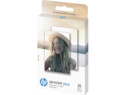 HP Sprocket Plus 2x3 White Glossy Photo Paper - 20 Sheets