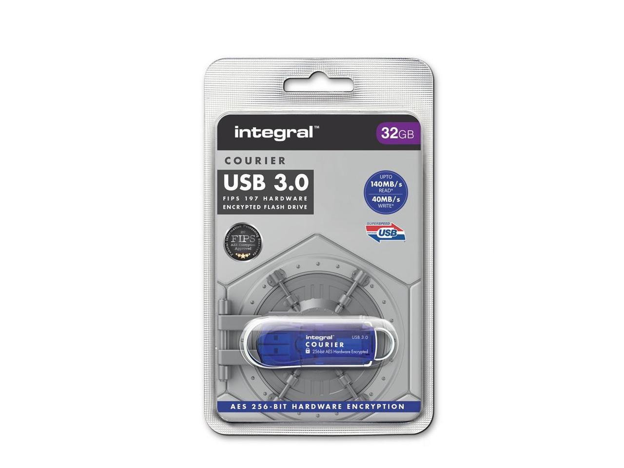 Integral 32GB COURIER FIPS 197 ENCRYPTED USB 3.0