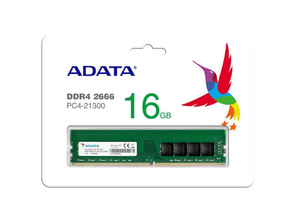 ADATA 16GB DDR4 2666MHz (PC4-21300) CL19 288-Pin Desktop Memory Module AD4U2666716G19-RGN