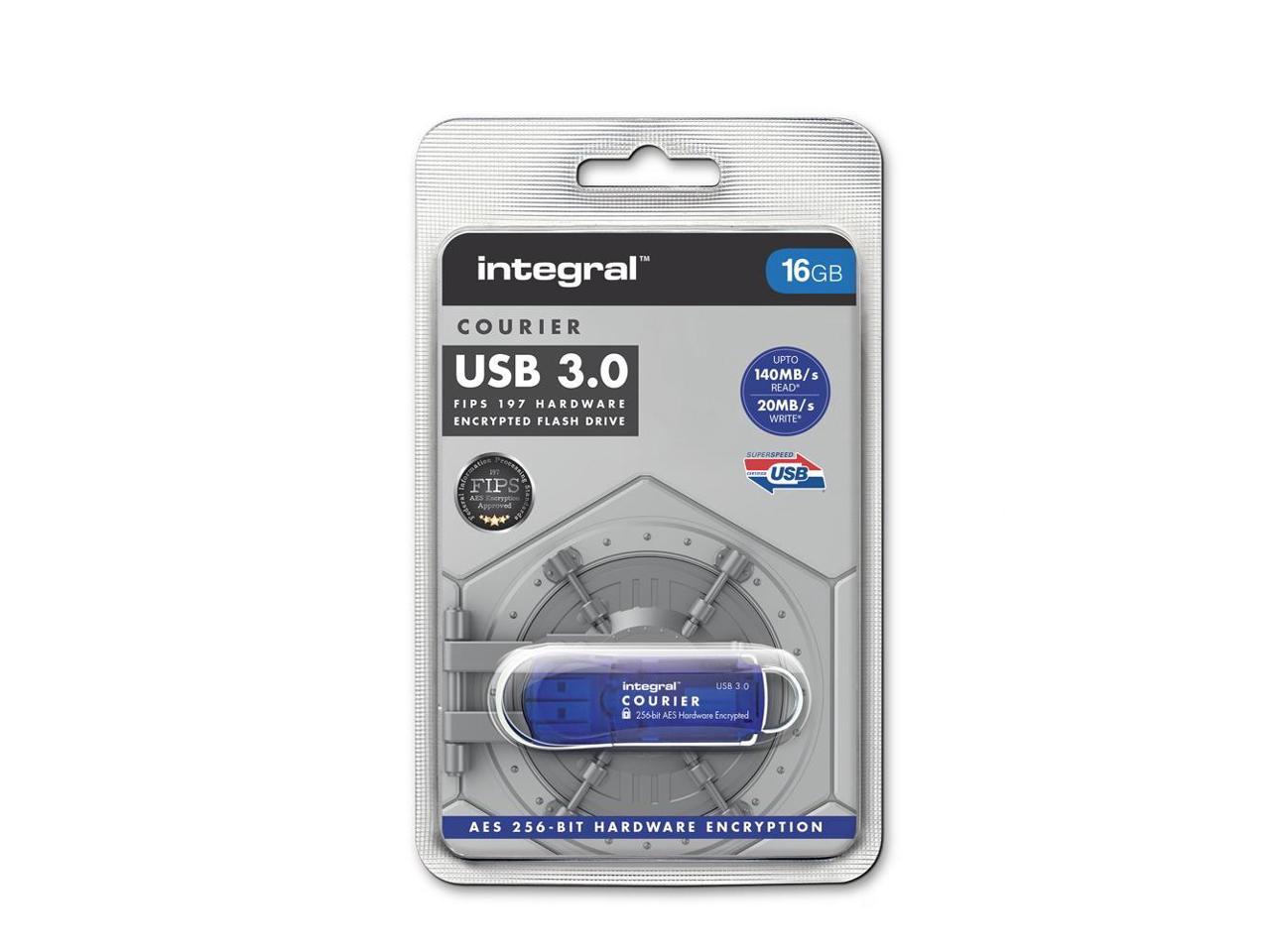 integral 16gb courier fips 197 encrypted usb 3.0