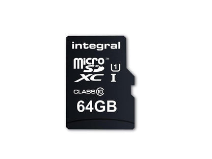 64GB Integral Ultima Pro microSDXC CL10 (90MB/s) High-Speed Memory Card w/Adapter