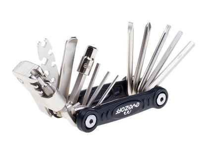 EyezOff 18-Function Folding Bicycle Multi Tool (Black/Silver)