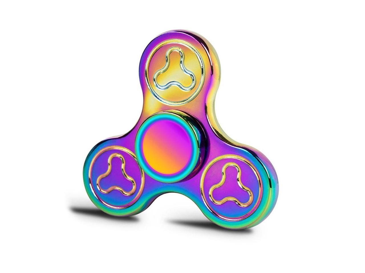 EyezOff Colorful Fidget Spinner Zinc Alloy 3.5-min Rotation Time, Steel Beads Bearing