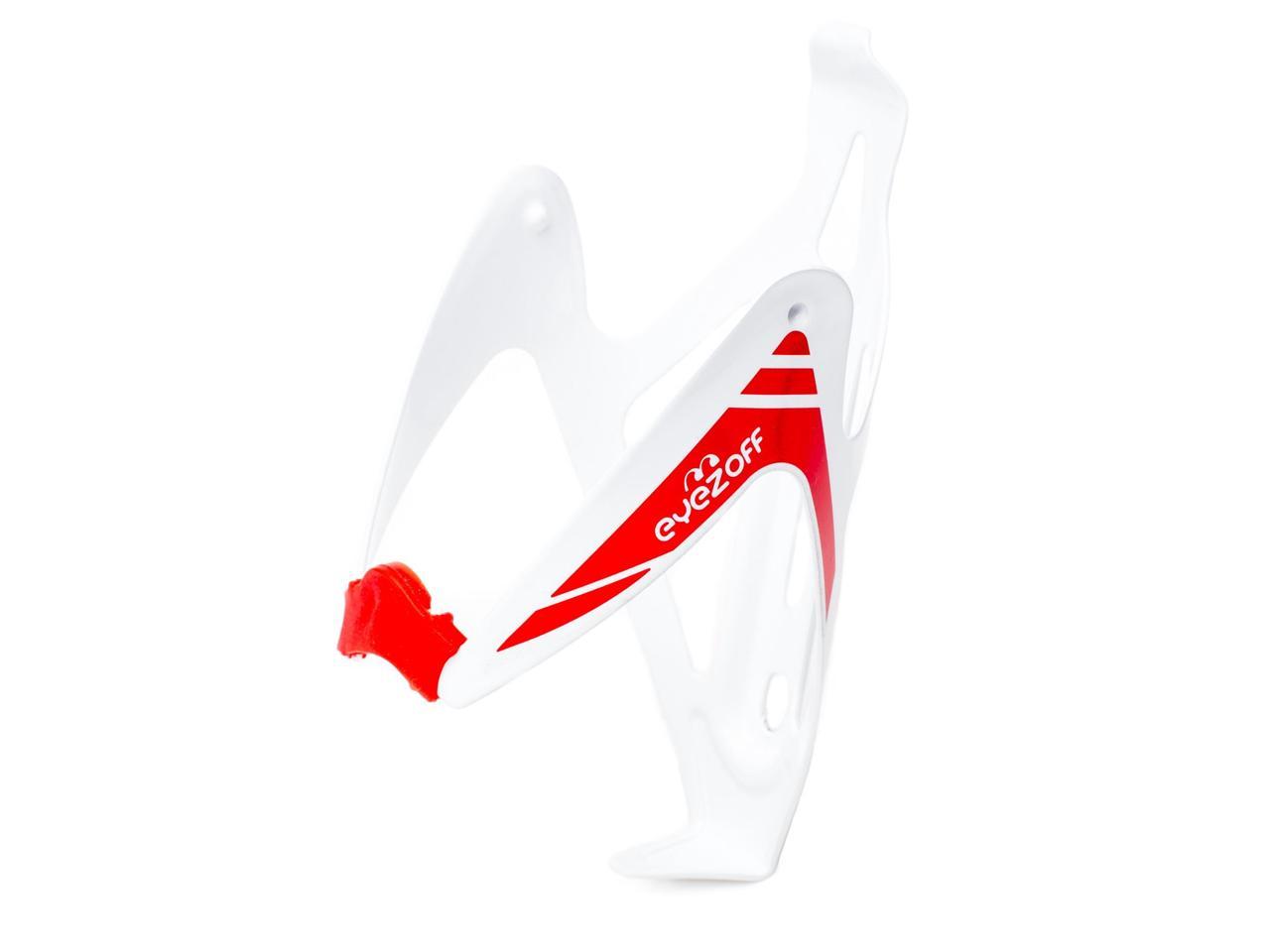 EyezOff Burst Ultra Lightweight Aluminum Bottle Cage - White/Red Edition