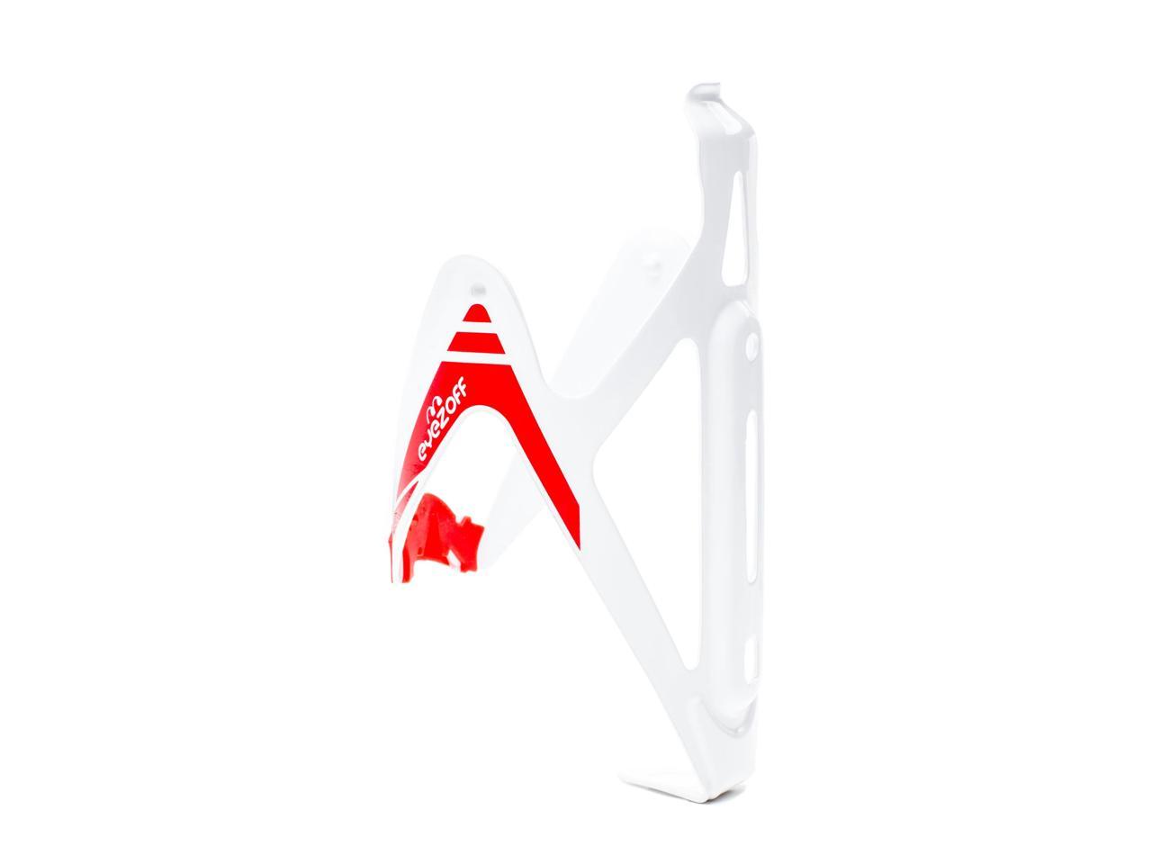 EyezOff Burst Ultra Lightweight Aluminum Bottle Cage - White/Red Edition