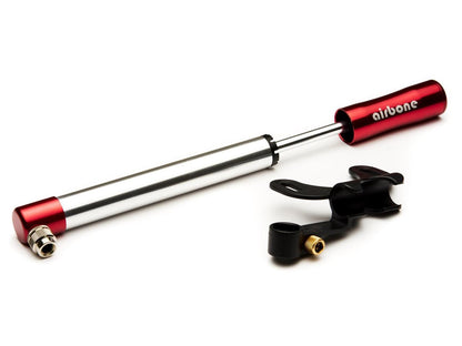 EyezOff Airbone EZ505 Red Aluminum Bicycle Pump 130PSI, Schrader/Presta Hand Pump