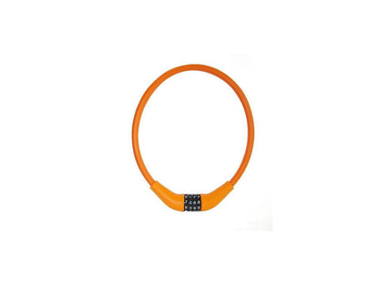 EyezOff EZ866 Bicycle Lock 4-Dial Cable Combination Lock, All-Weather, Orange, 60cm