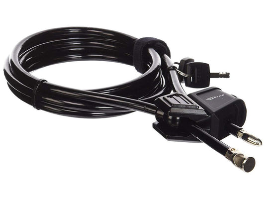 EyezOff Adjustable Cable Lock, Double-Loop Function, 2 Keys, 8mm x 2000mm cable