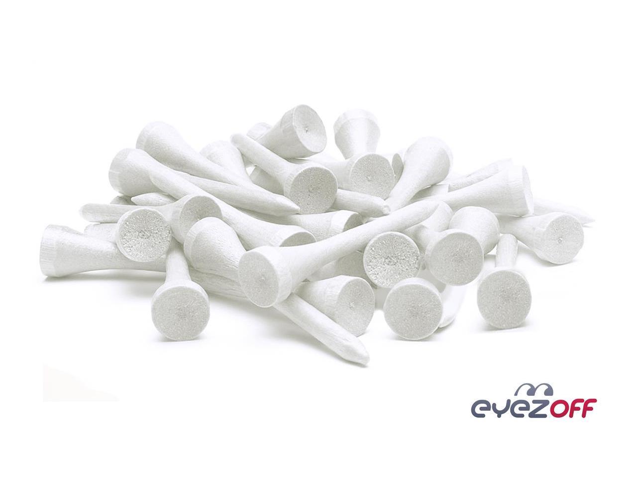 EyezOff 100 Wooden Golf Tees 69mm (2 3/4") Professional Golf Tee System