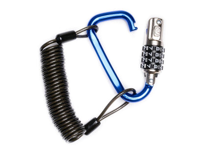 EyezOff 3.5" Carabiner Aluminum Multi Purpose Lock 4-Dial Combination D-Shape (Red)