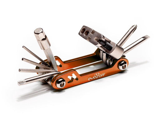 EyezOff Folding Bicycle Multi Tool With 18 Functions (Orange/Silver)