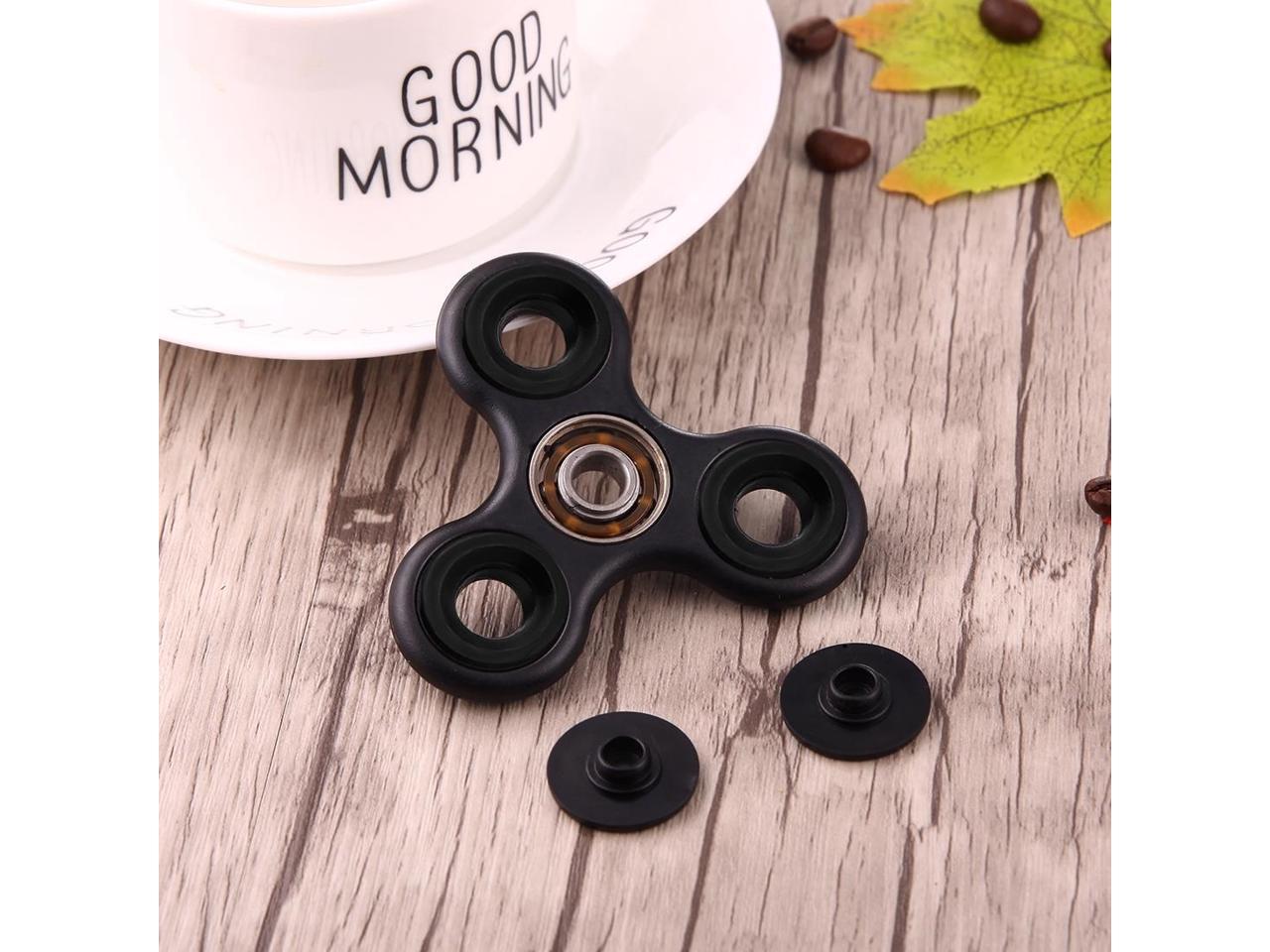 EyezOff Black Fidget Spinner ABS Material 1.5-min Rotation Time, Steel Beads Bearing