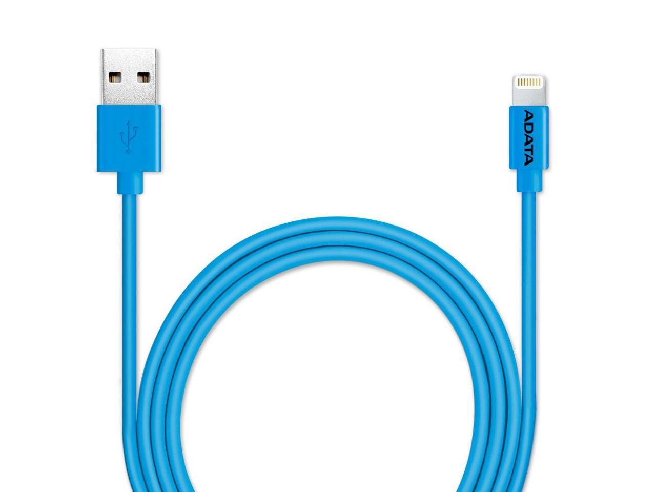 A-Data AMFIPL-100CM-CBL Adata Apple Lightning Cable Blue Plasitc Color Box 100Cm