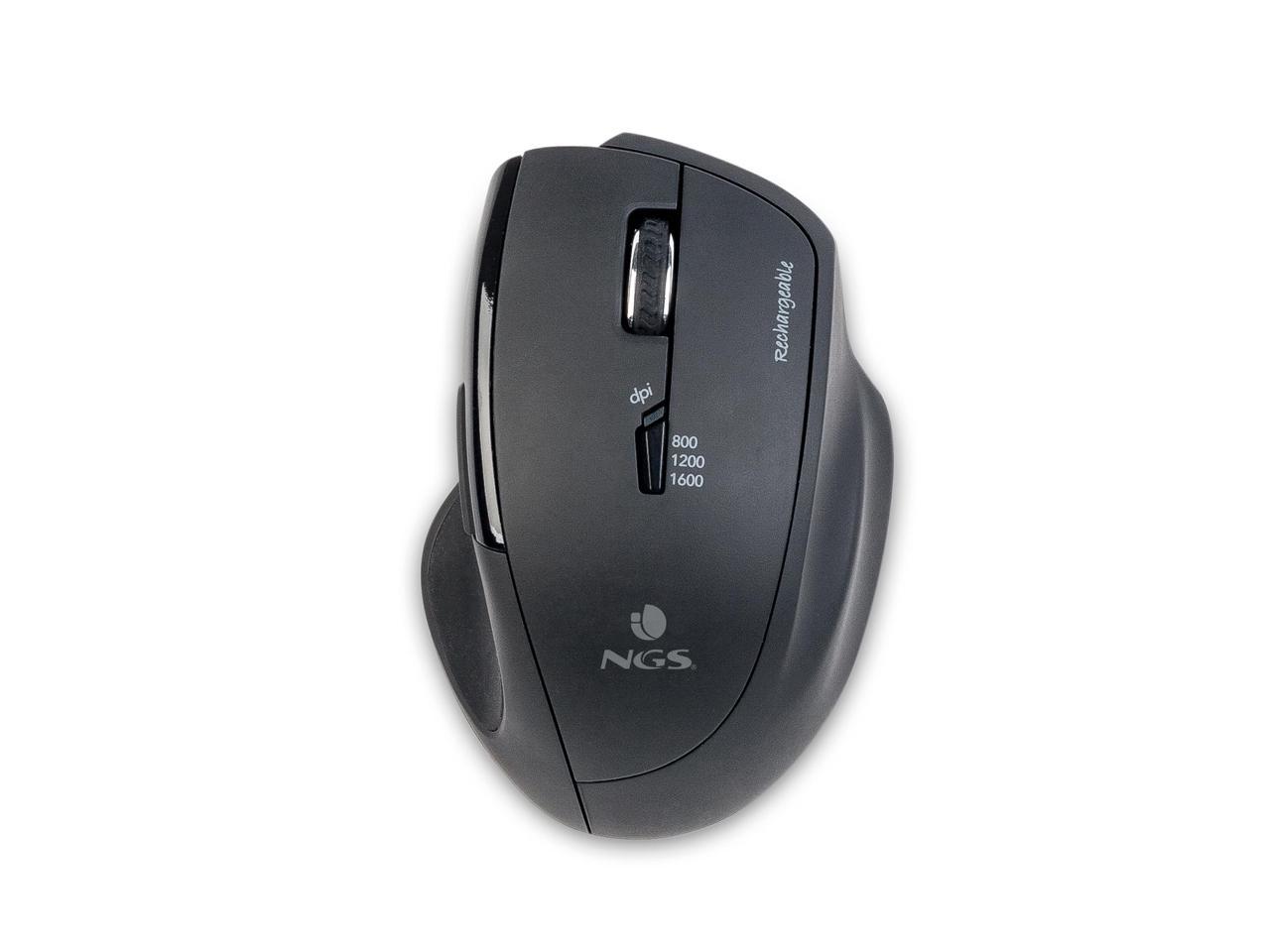 NGS Spy-RB Wireless & Rechargeable Mouse - Black