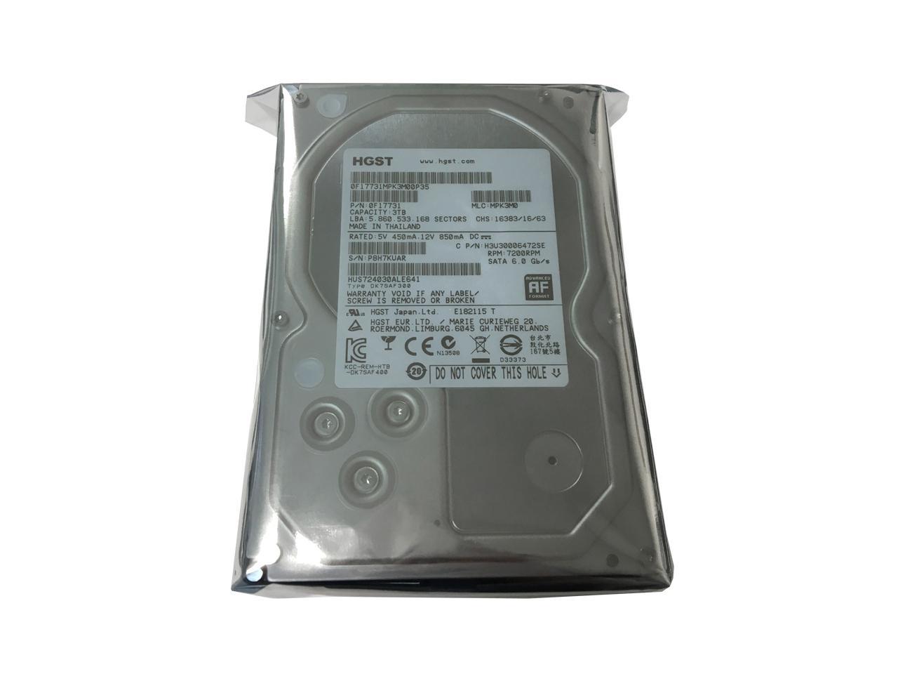 HGST Ultrastar 7K4000 HUS724030ALE641 (0F17731) 3TB 64MB Cache 7200 RPM SATA III 6.0Gb/s 3.5" Enterprise Internal Hard Drive