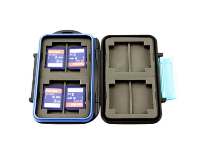 JJC MC-2 Waterproof Holder Storage Memory Card Case For 4PCS CompactFlash(CF) 8PCS SecureDigital(SD)