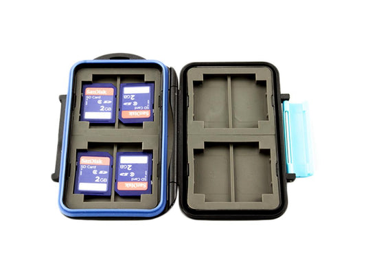 JJC MC-2 Waterproof Holder Storage Memory Card Case For 4PCS CompactFlash(CF) 8PCS SecureDigital(SD)