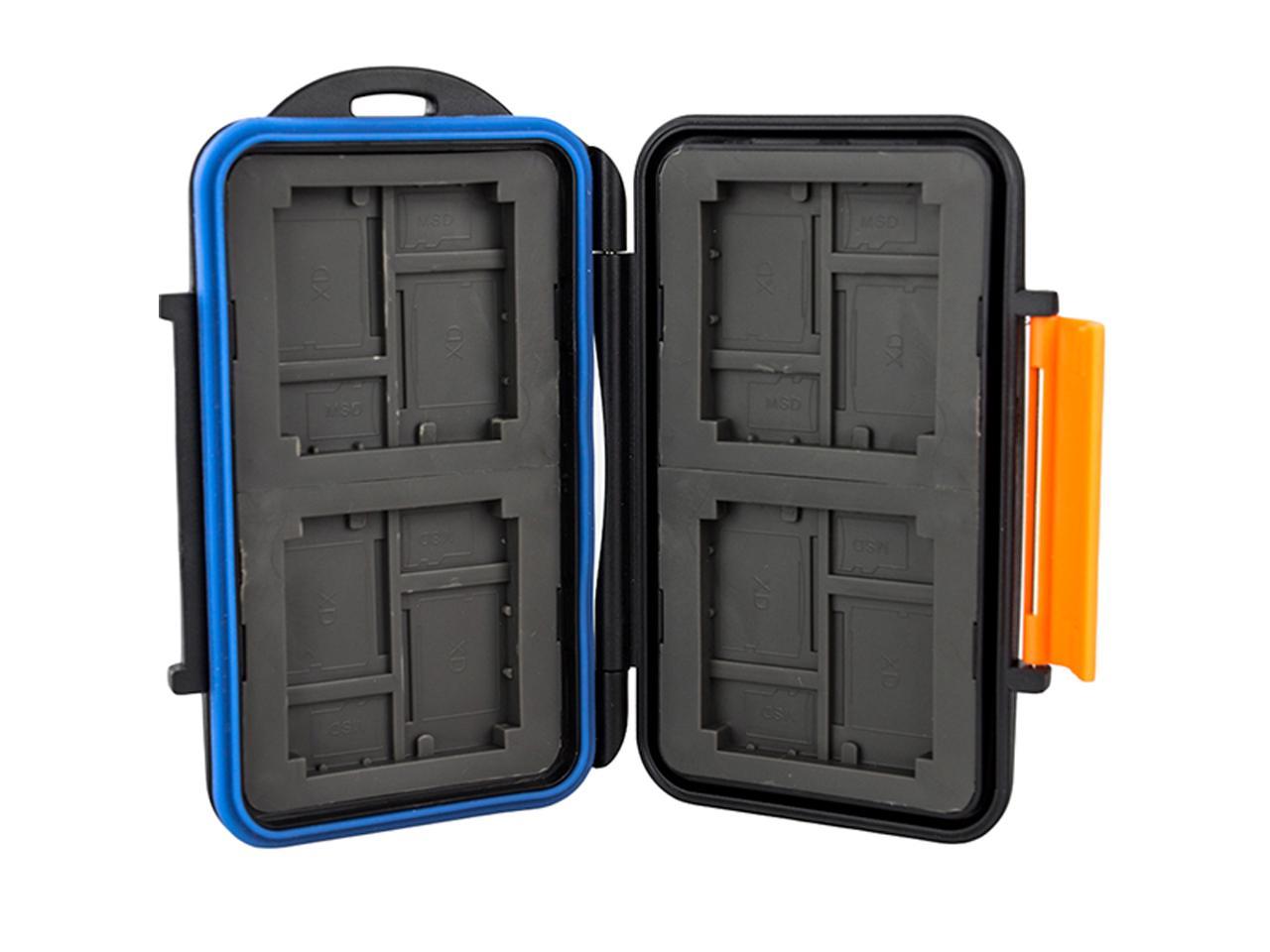 JJC MC-4 Waterproof Holder Storage Memory Card Case For 4PCS CompactFlash(CF) 8PCS Micro SD 8PCS XDPictureCard(XD)