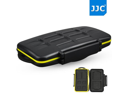 JJC Anti-shock Water-resistant CF SD Micro SD Card Holder Camera Memory Card Case Cover Protector For 2CF+2SD+4 MicroSD Card