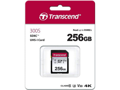 256GB Transcend 300S SDXC UHS-I U3 V30 SD Memory Card CL10 95MB/sec