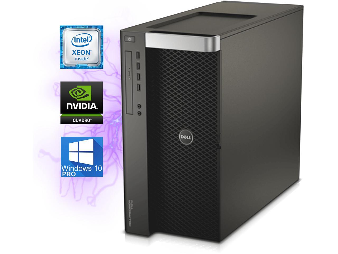Dell Precision T5610 Workstation, 2x Xeon E5-2630 V2 upto 3.1GHz (12 Core), 512GB SSD, 16GB RAM, Windows 10 Pro, USB 3.1, WiFi, Bluetooth, 2 x Quadro K2000 2GB, Display Port, HDMI, DVDRW