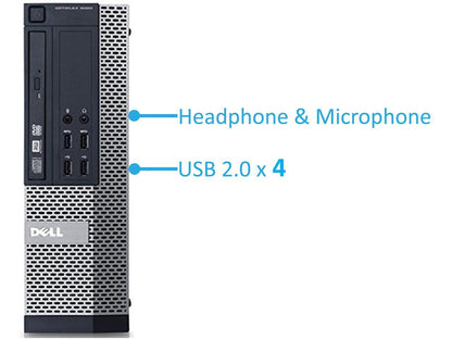 Dell Optiplex i7 990 SFF Desktop, Intel Quad-Core upto 3.8GHz, 8GB DDR3, 512GB SSD,1GB Video Card 2-Monitor Support(1x DP 1x HDMI, 1x DVI) WIFI, BT 4.0, USB 3.0, DVD-RW, Windows 10 Pro