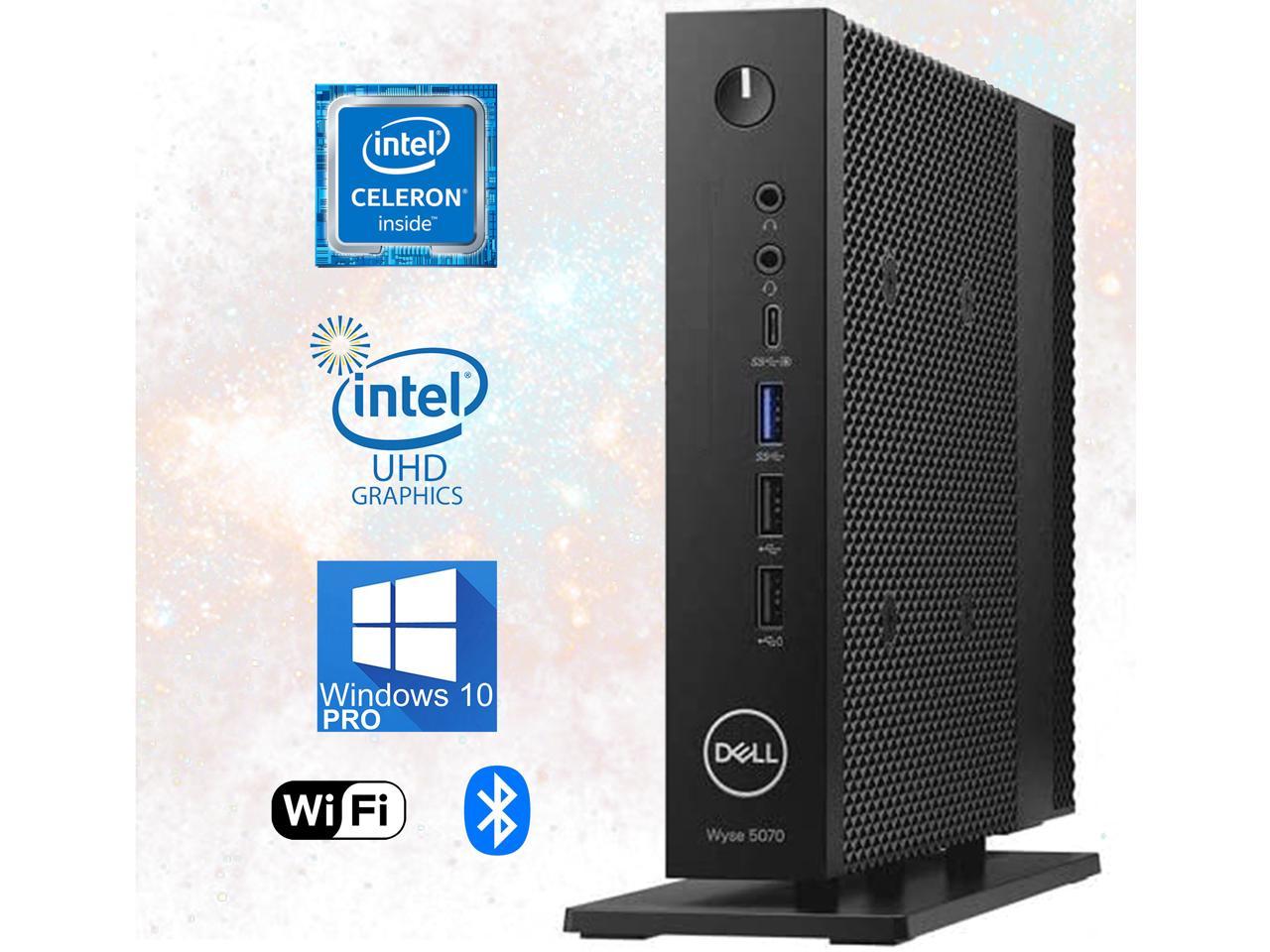 Dell 5070 USFF, Quad Core Celeron upto 2.50GHz, 8GB DDR4, 1TB M.2 SSD, USB 3.1, WiFi, Bluetooth, 4K UHD 2-Monitor Support, Display Port, HDMI, Windows 10 Pro
