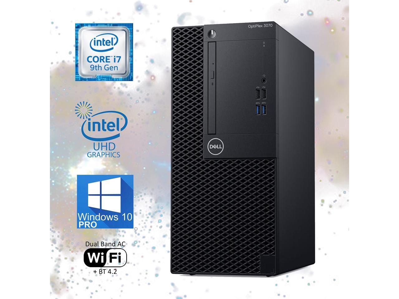 Dell Optiplex 3070 Mini-Tower Computer, Intel Core i7-9700 Upto 4.70GHz, 32GB RAM, 2TB M.2 NVMe SSD, Wi-Fi, Bluetooth, DisplayPort, HDMI, DVD-RW - Windows 10 Pro