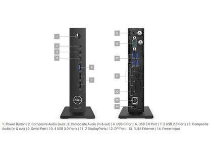 Dell 5070 USFF, Quad Core Pentium Silver upto 2.80GHz, 16GB DDR4, 1TB M.2 SSD, USB 3.1, WiFi, Bluetooth, 4K UHD 3-Monitor Support, Display Port, HDMI, Windows 10 Pro