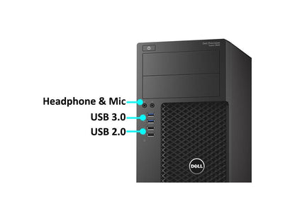 Dell Precision T3620 Workstation, Intel i7-7700 Quad Core upto 4.2GHz, 16GB DDR4, 512GB SSD + 1TB HDD, Windows 10 Pro 64-bit, 3000 Series Tower, USB 3.1, 4K HDMI, Display Port, Intel HD Graphics 630