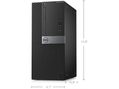Dell Optiplex 7040 Tower, i7-6700 Quad Core upto4.2 Ghz, 1TB SSD, 16GB RAM, 4K UHD 3-Monitor Support, 2x Display Port, HDMI, DVDRW, Windows 10 Pro, WiFi