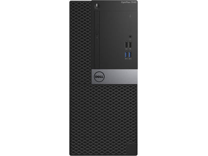 Dell Optiplex 7040 Tower, i7-6700 Quad Core upto4.2 Ghz, 512GB SSD, 16GB RAM, 4K UHD 3-Monitor Support, 2x Display Port, HDMI, DVDRW, Windows 10 Pro, WiFi