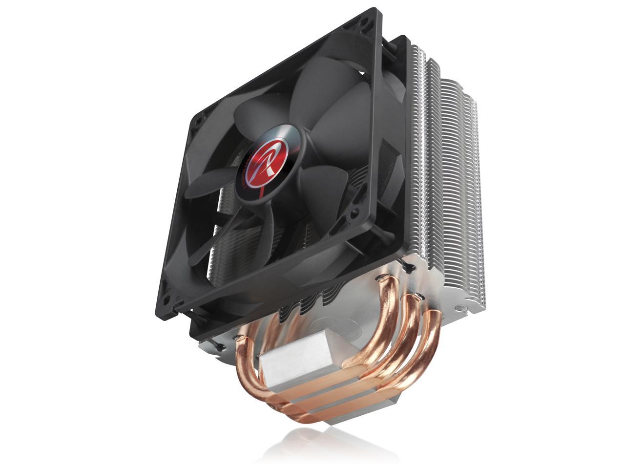 RAIJINTEK THEMIS BLACK, 3pcs 8mm Heat-Pipe, 12025 PWM Fan, Dual Fans, Slim Type 120mm Heat-Sink(D:50mm), Multiple Mounting Kits for Intel & AMD