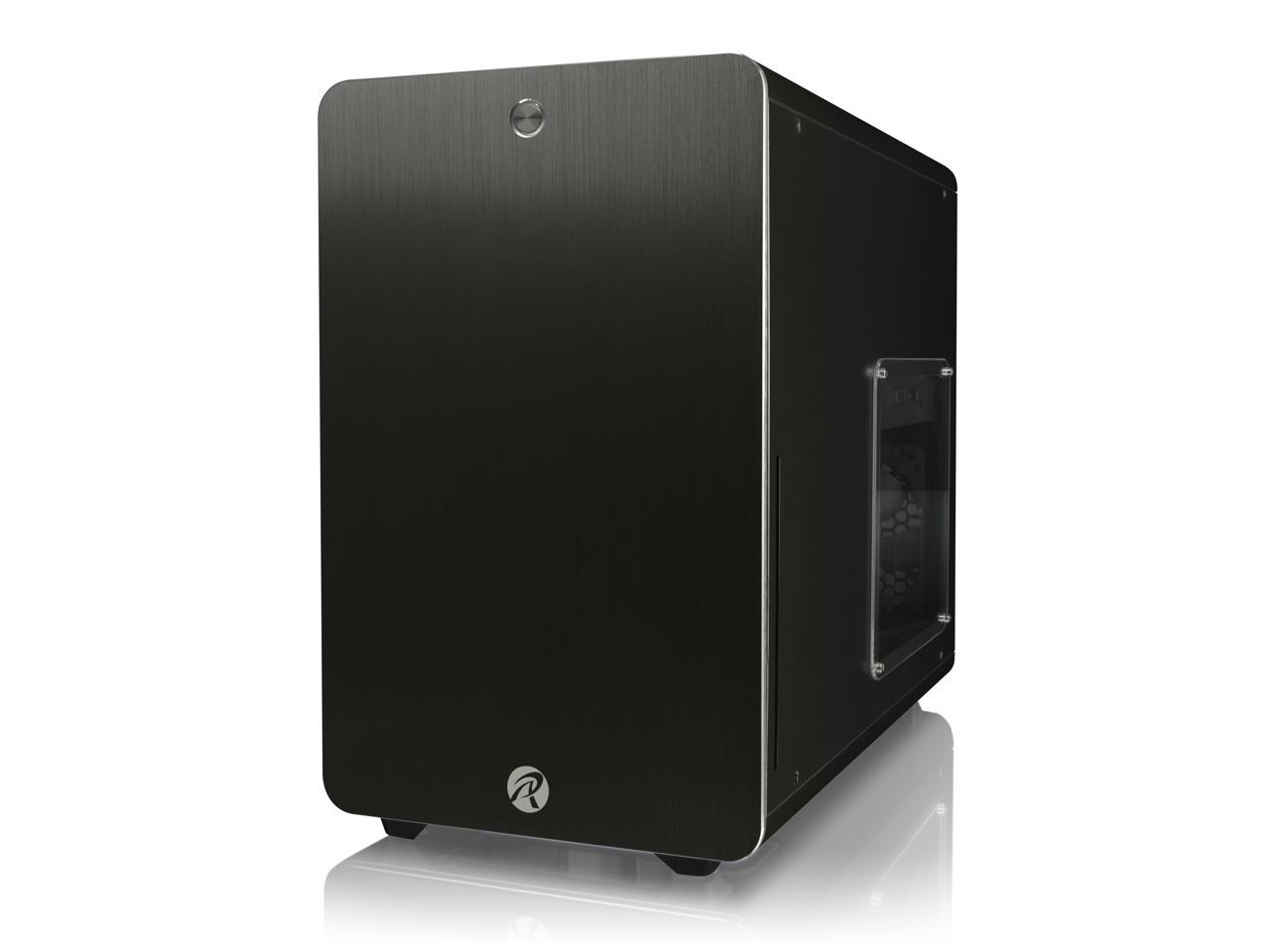 RAIJINTEK STYX BLACK, Alu Micro-ATX Case - Compatible With Regular ATX Power Supply, Max. 280mm VGA Card, 180mm CPU Cooler, Max. 240mm Radiator Cooling On Top, with A Drive Bay For Slim DVD On Side
