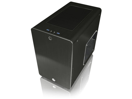 RAIJINTEK STYX BLACK, Alu Micro-ATX Case - Compatible With Regular ATX Power Supply, Max. 280mm VGA Card, 180mm CPU Cooler, Max. 240mm Radiator Cooling On Top, with A Drive Bay For Slim DVD On Side