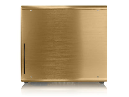 RAIJINTEK STYX Classic, an Alu Micro-ATX case, Compatible with regular ATX Power Supply, Max. 280mm VGA Card, 180mm CPU Cooler, 240mm Radiator Cooling On Top, a Drive Bay For Slim DVD On Side - Gold