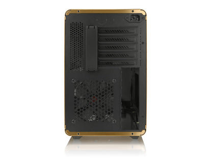 RAIJINTEK STYX Classic, an Alu Micro-ATX case, Compatible with regular ATX Power Supply, Max. 280mm VGA Card, 180mm CPU Cooler, 240mm Radiator Cooling On Top, a Drive Bay For Slim DVD On Side - Gold