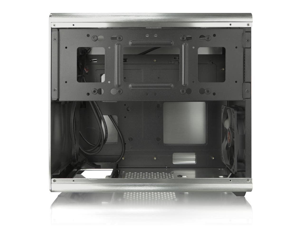 RAIJINTEK STYX Classic, an Alu Micro-ATX case, Compatible with regular ATX Power Supply, Max. 280mm VGA Card, 180mm CPU Cooler, 240mm Radiator Cooling On Top, a Drive Bay For Slim DVD On Side - Silver