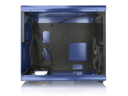 RAIJINTEK STYX Classic, an Alu Micro-ATX case, Compatible with regular ATX Power Supply, Max. 280mm VGA Card, 180mm CPU Cooler, 240mm Radiator Cooling On Top, a Drive Bay For Slim DVD On Side - Blue
