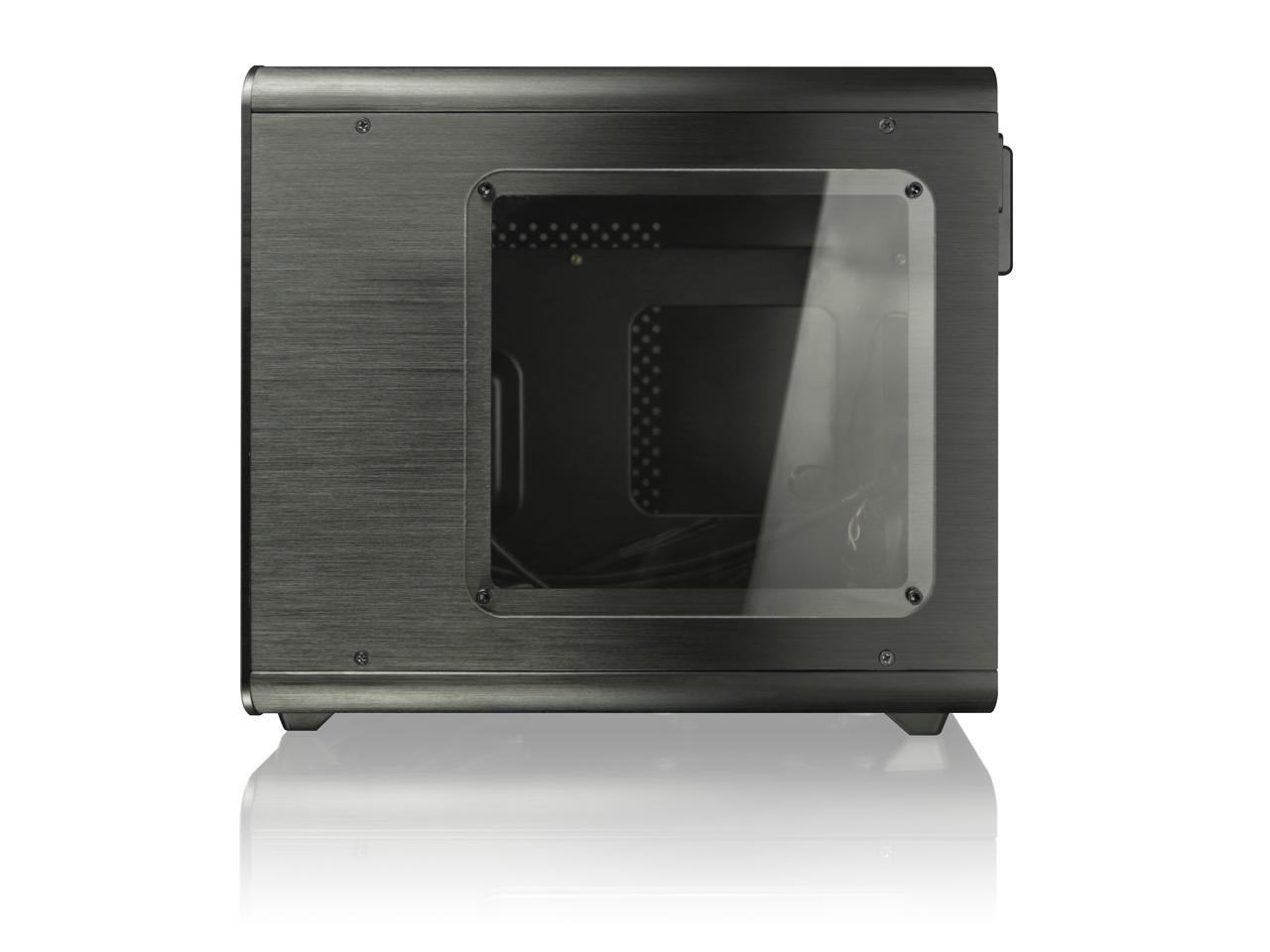 RAIJINTEK METIS PLUS BLACK, a Alu. M-ITX Case, is with one 12025 LED fan at rear, USB 3.0* 2, Ventilate holes at top, Compatible with Standard ATX PSU, 170mm VGA Card length, 160mm CPU Cooler heigth.