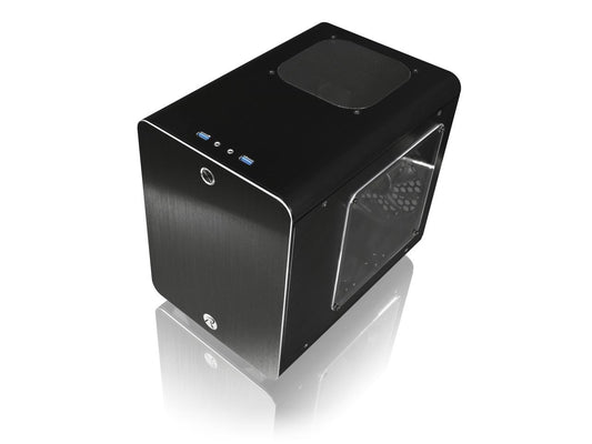RAIJINTEK METIS PLUS BLACK, a Alu. M-ITX Case, is with one 12025 LED fan at rear, USB 3.0* 2, Ventilate holes at top, Compatible with Standard ATX PSU, 170mm VGA Card length, 160mm CPU Cooler heigth.