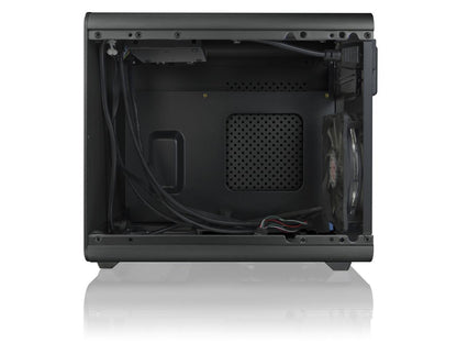 RAIJINTEK METIS PLUS BLACK, a Alu. M-ITX Case, is with one 12025 LED fan at rear, USB 3.0* 2, Ventilate holes at top, Compatible with Standard ATX PSU, 170mm VGA Card length, 160mm CPU Cooler heigth.
