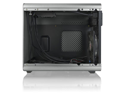 RAIJINTEK METIS PLUS SILVER, a Alu. M-ITX Case, is with one 12025 LED fan at rear, USB 3.0* 2, Ventilate holes at top, Compatible with Standard ATX PSU, 170mm VGA Card length, 160mm CPU Cooler height.