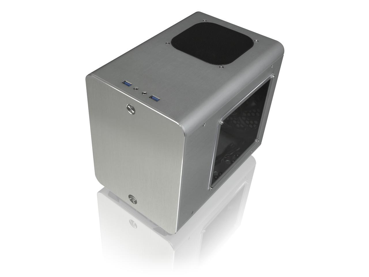 RAIJINTEK METIS PLUS SILVER, a Alu. M-ITX Case, is with one 12025 LED fan at rear, USB 3.0* 2, Ventilate holes at top, Compatible with Standard ATX PSU, 170mm VGA Card length, 160mm CPU Cooler height.