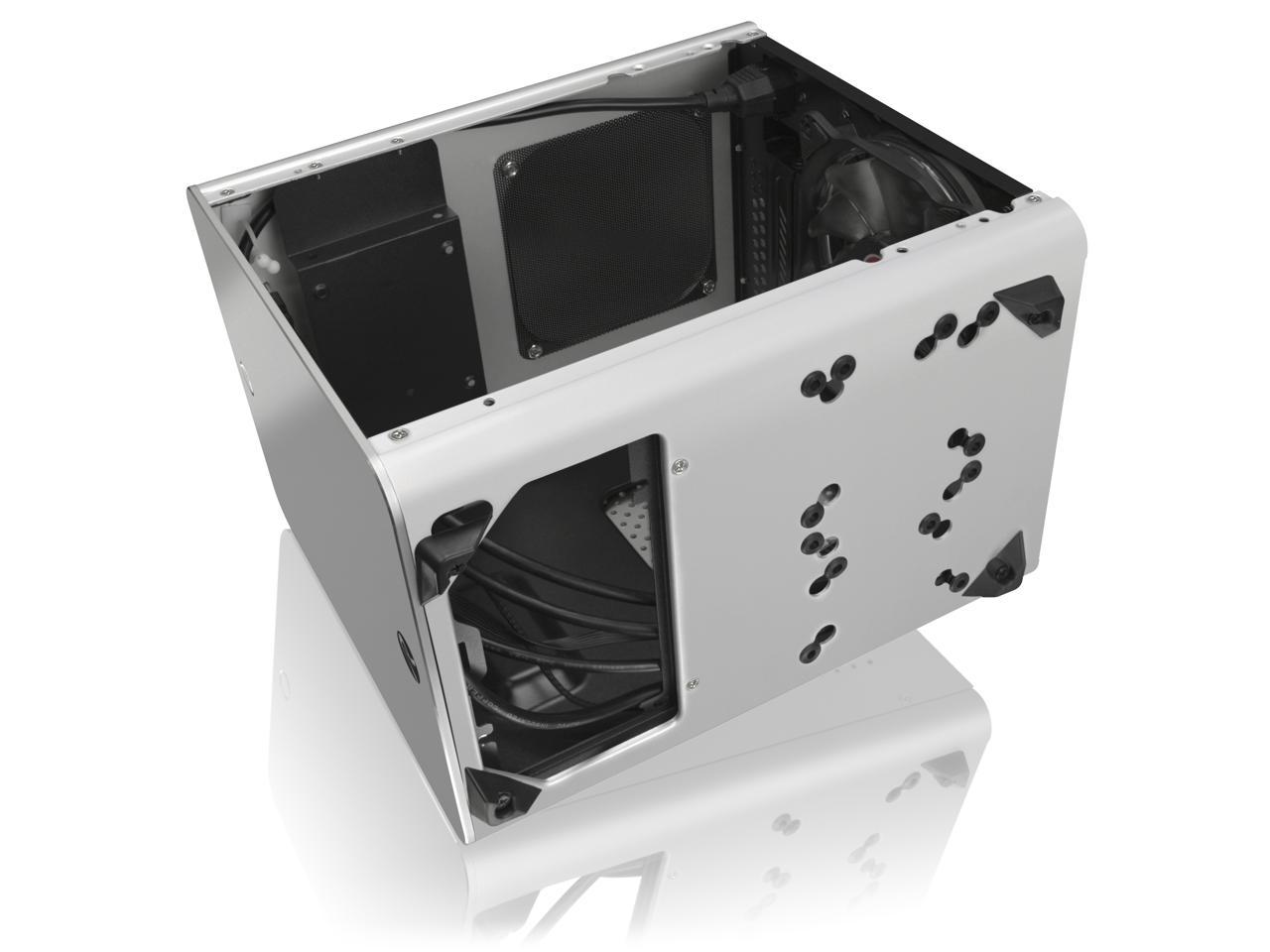RAIJINTEK METIS PLUS WHITE, a Alu. M-ITX Case, is with one 12025 LED fan at rear, USB 3.0* 2, Ventilate holes at top, Compatible with Standard ATX PSU, 170mm VGA Card length, 160mm CPU Cooler height.